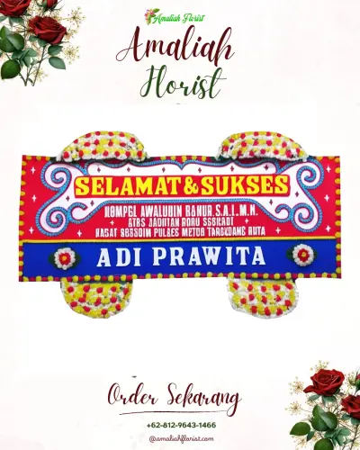 Karangan Bunga Ucapan Selamat di Aan